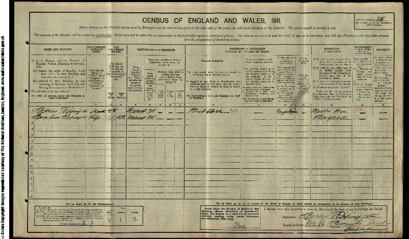 Rippington (Charles 1852) 1911 Census